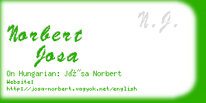 norbert josa business card